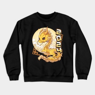 Chinese New Year 2024 Cute Moon Dragon Crewneck Sweatshirt